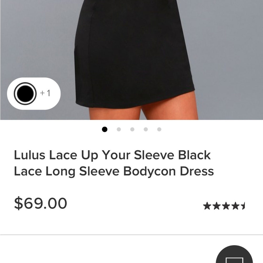 Lulus Bodycon lace sleeve dress - Picture 4 of 5